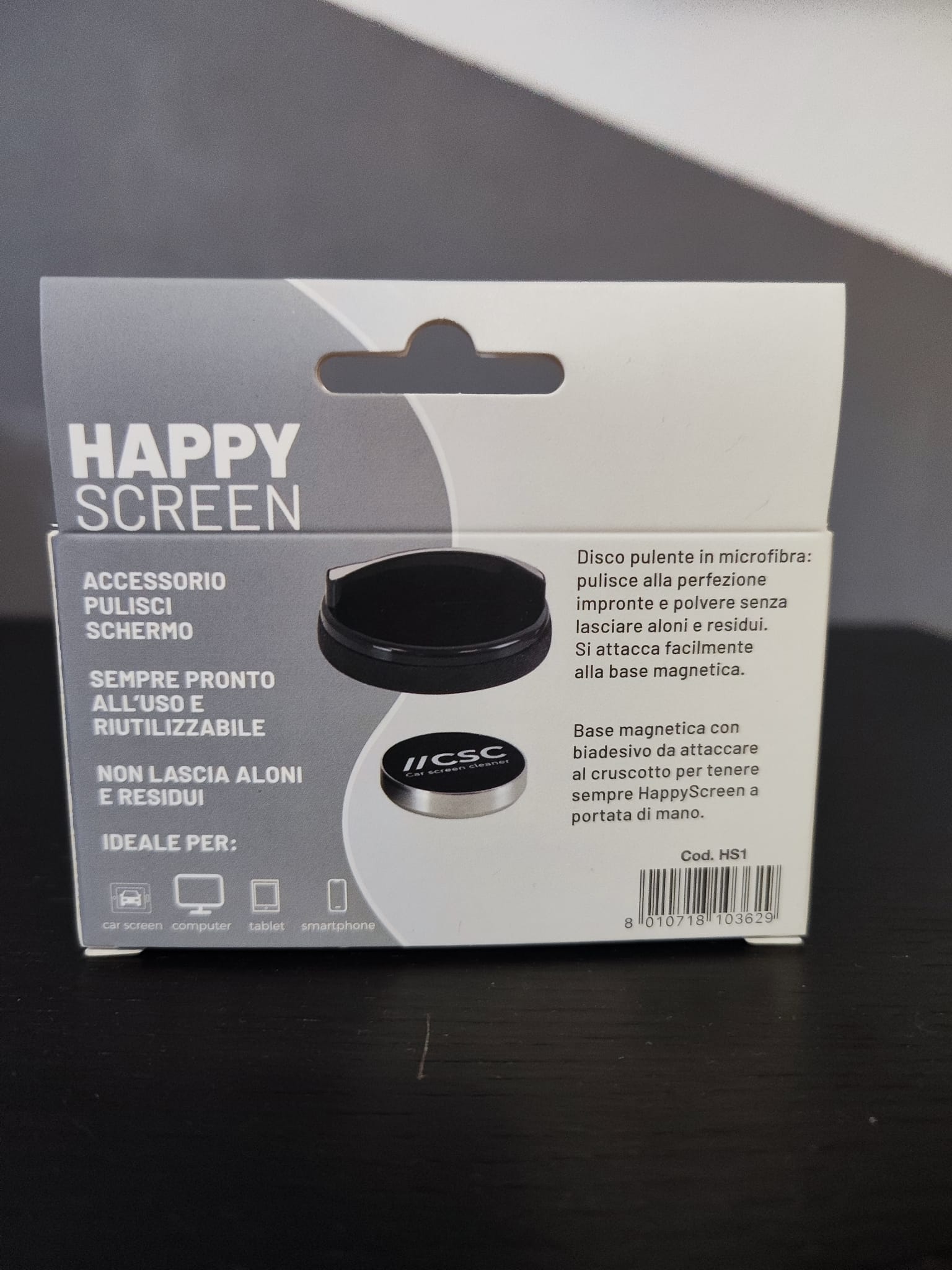 HAPPY SCREEN, PULISCI SCHERMO CON CALAMITA PER DISPLAY TOUCH